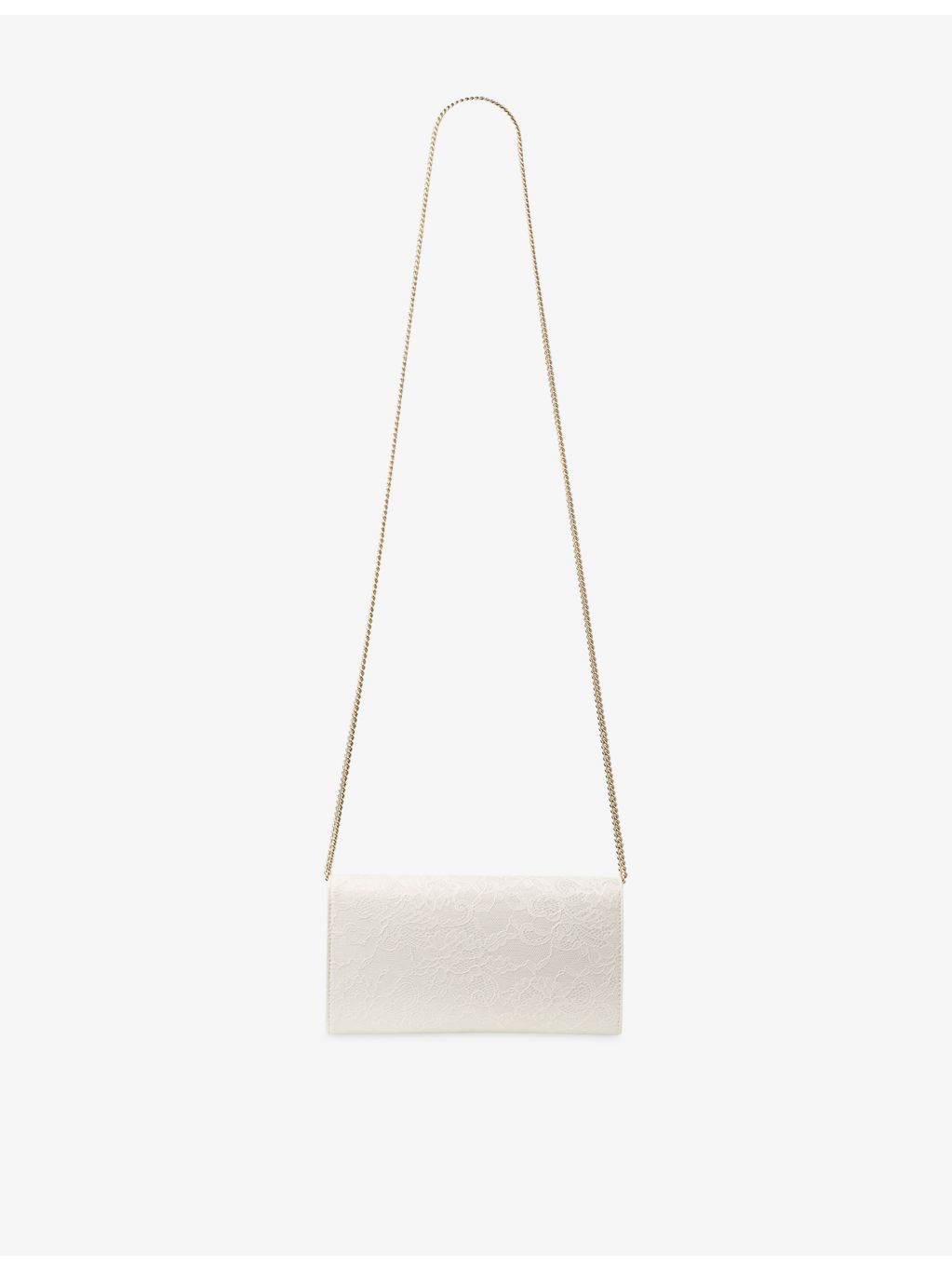 Jimmy Choo lace clutch bag with detachable chain strap (British brand)