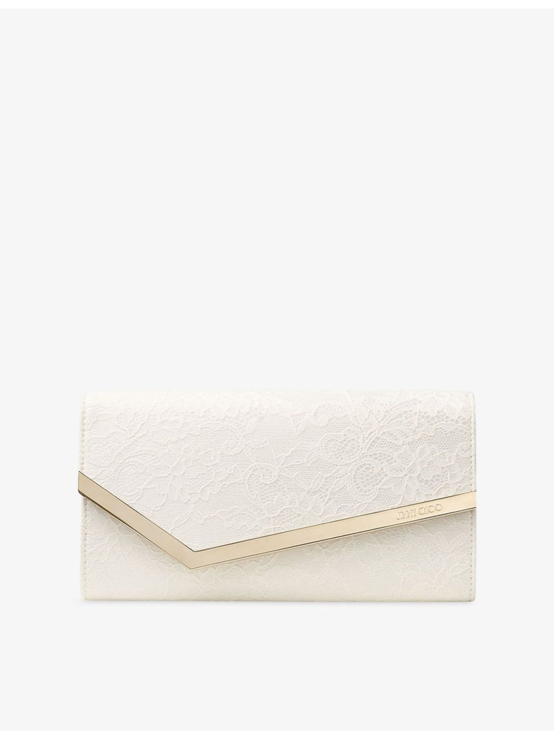 Jimmy Choo lace clutch bag with detachable chain strap (British brand)