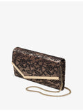 Jimmy Choo Emmie lace clutch bag with chain strap (British brand)