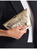 Jimmy Choo ganache metallic-leather clutch bag, UK version