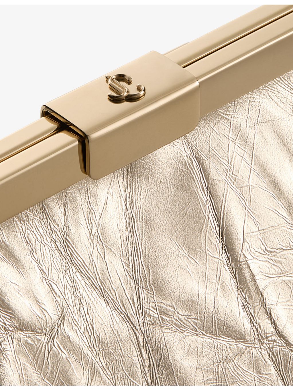 Jimmy Choo ganache metallic-leather clutch bag, UK version