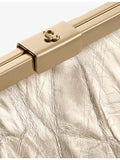 Jimmy Choo ganache metallic-leather clutch bag, UK version