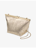 Jimmy Choo ganache metallic-leather clutch bag, UK version