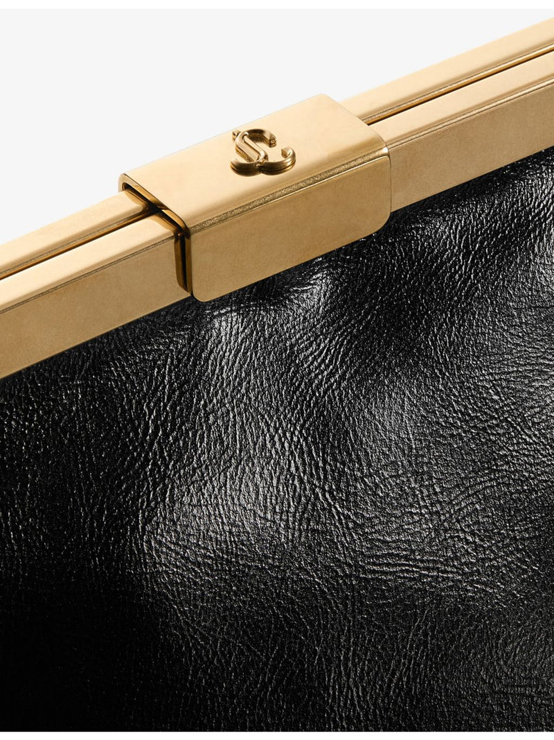 Jimmy Choo Ganache Biker leather clutch bag, imported from the UK