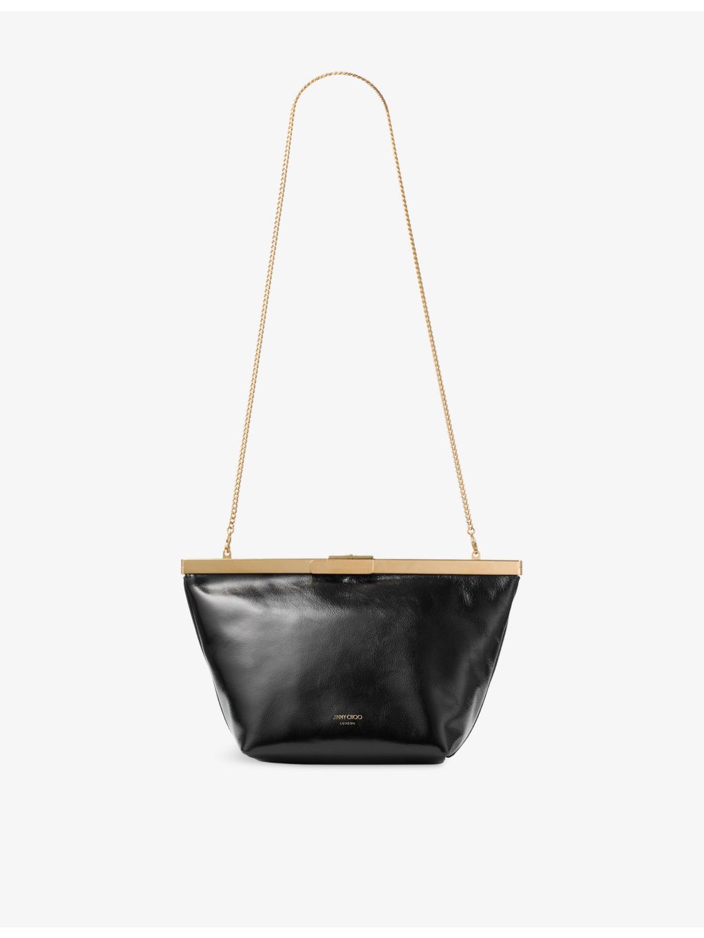 Jimmy Choo Ganache Biker leather clutch bag, imported from the UK