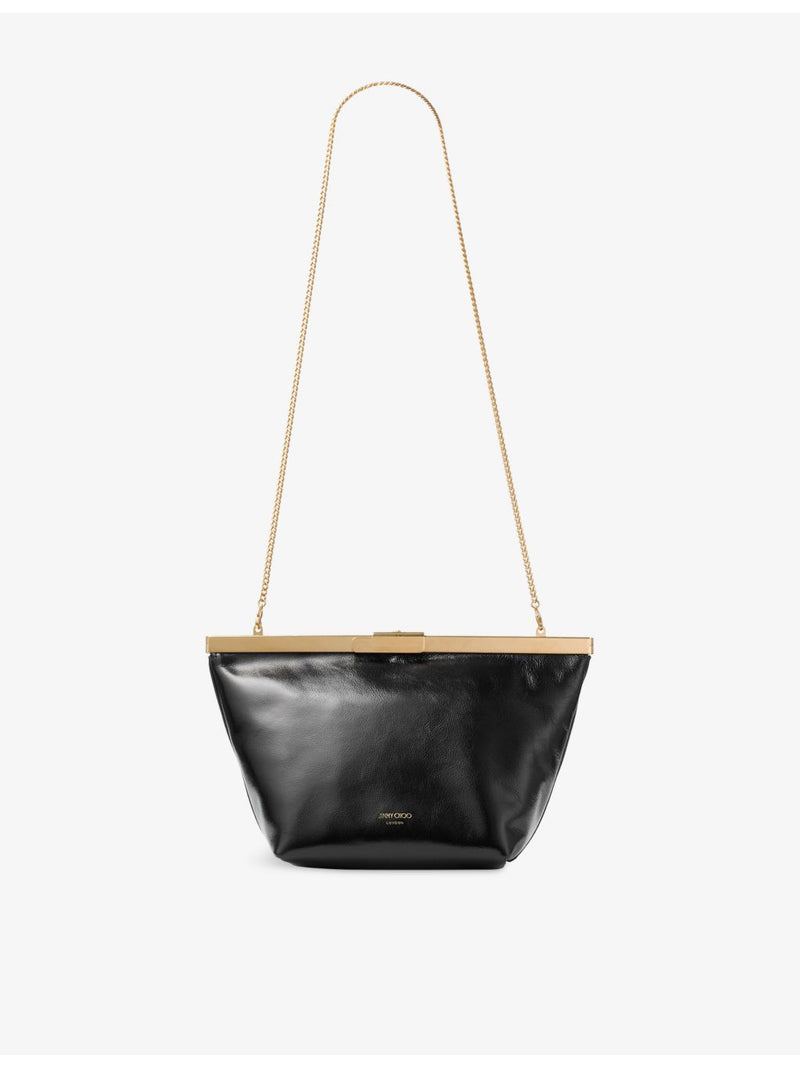 Jimmy Choo Ganache Biker leather clutch bag, imported from the UK