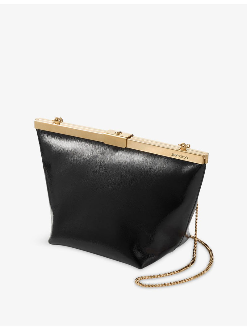 Jimmy Choo Ganache Biker leather clutch bag, imported from the UK