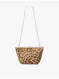 Jimmy Choo leopard-print pony hair-leather clutch bag (British brand)