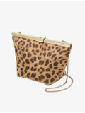Jimmy Choo leopard-print pony hair-leather clutch bag (British brand)