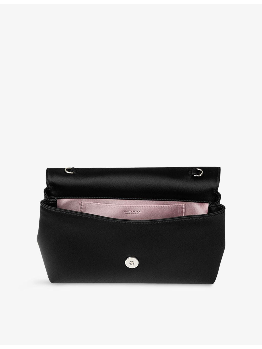 Jimmy Choo soft bow mini satin clutch bag, imported from the UK