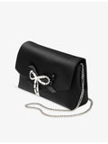 Jimmy Choo soft bow mini satin clutch bag, imported from the UK