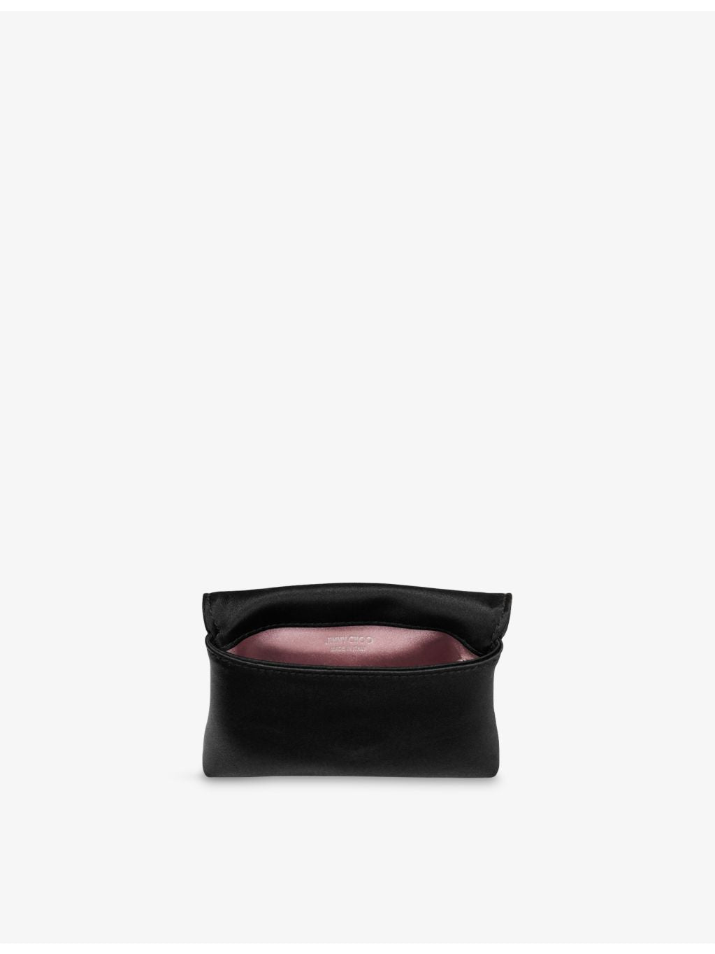 Jimmy Choo satin card holder with crystal bow, imported from the UK