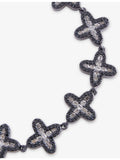DARKAI clover stainless steel bracelet with diamond stones - British product