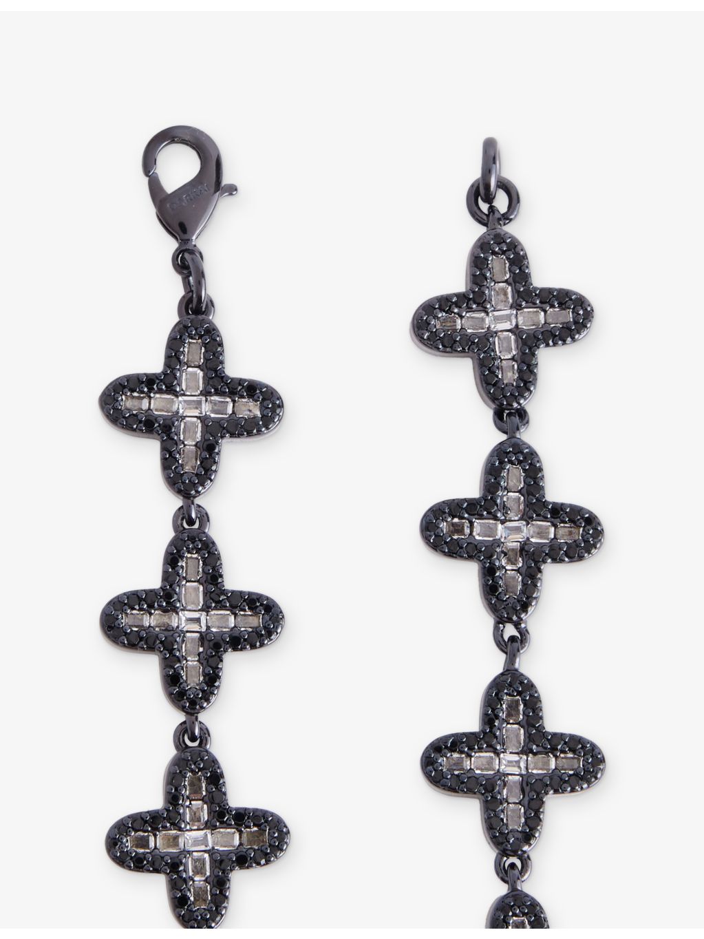 DARKAI clover stainless steel bracelet with diamond stones - British product
