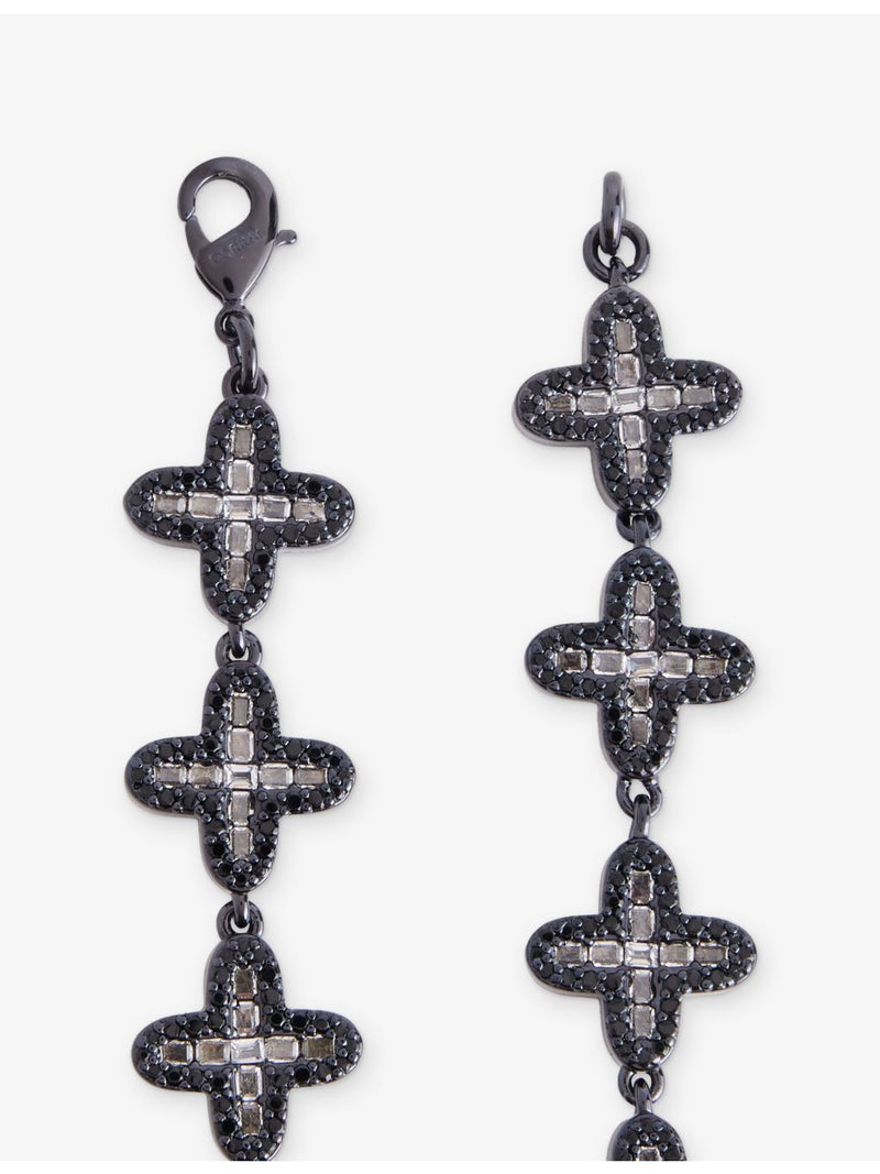 DARKAI clover stainless steel bracelet with diamond stones - British product