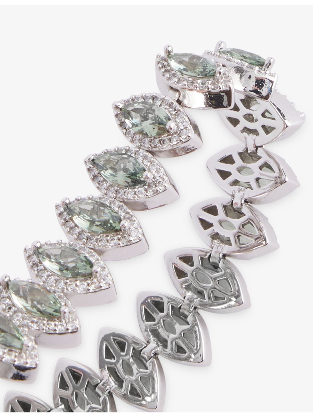 DARKAI marquise tennis bracelet with emerald and diamond, imported from the UK