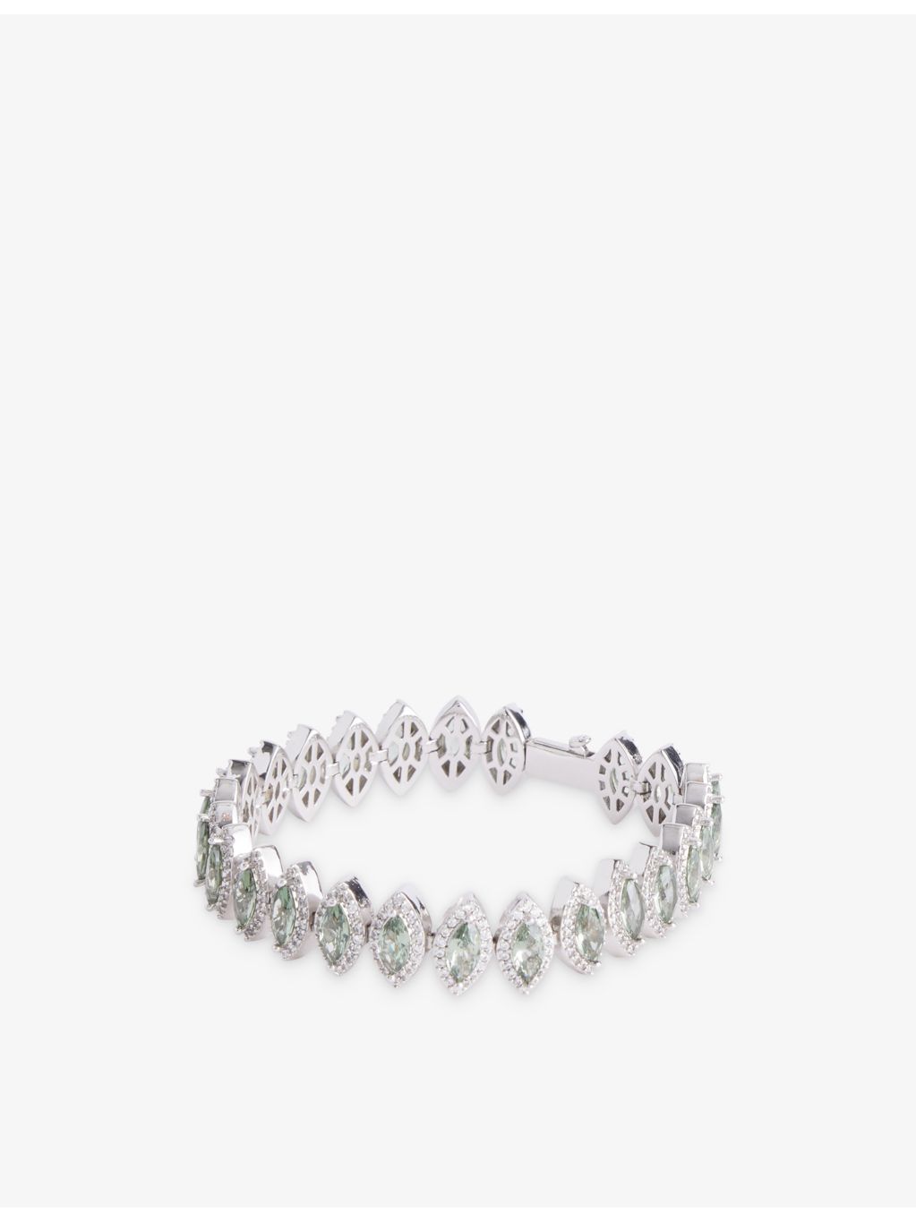 DARKAI marquise tennis bracelet with emerald and diamond, imported from the UK