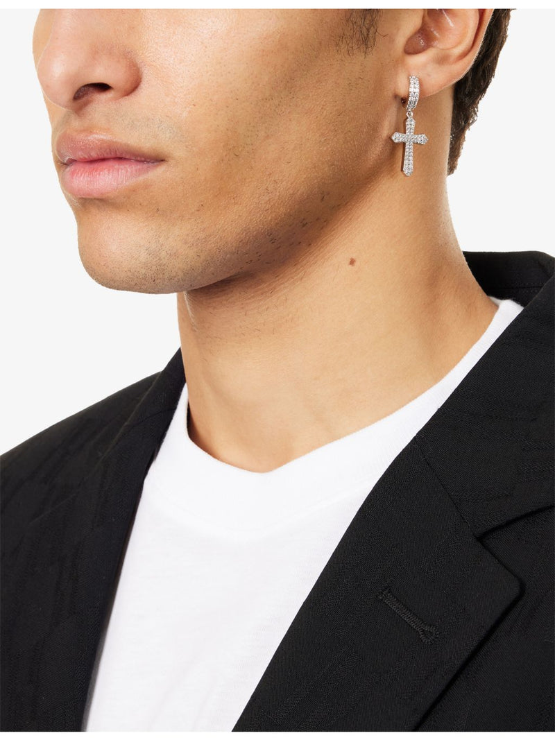 DARKAI cross earrings brilliant-cut diamond 3.5cm, imported from the UK