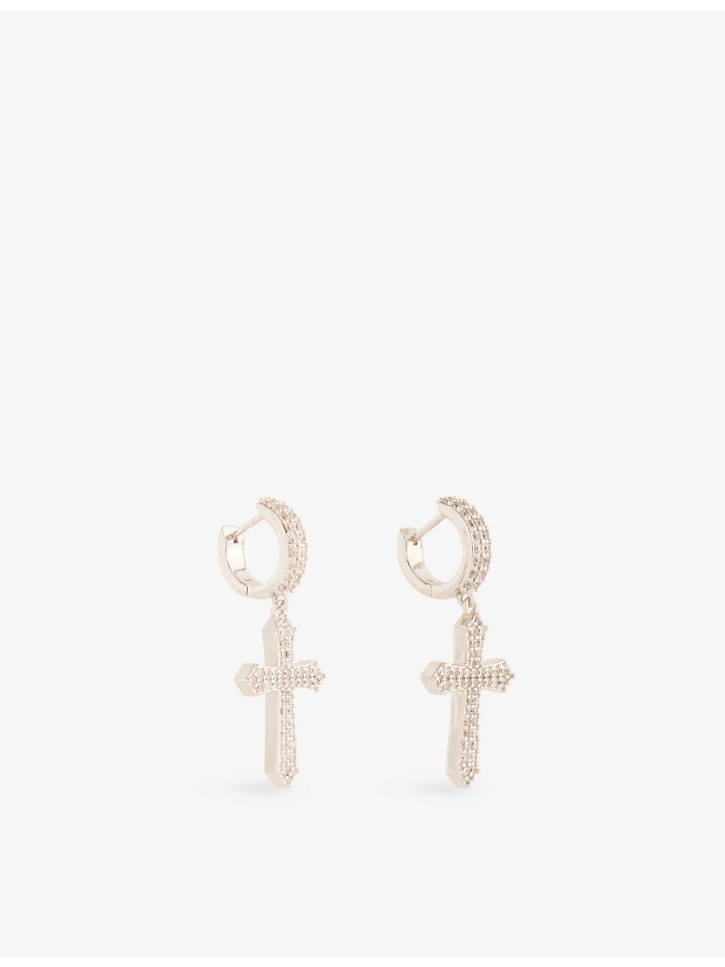 DARKAI cross earrings brilliant-cut diamond 3.5cm, imported from the UK
