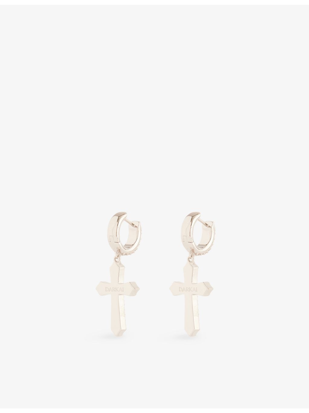 DARKAI cross earrings brilliant-cut diamond 3.5cm, imported from the UK