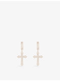 DARKAI cross earrings brilliant-cut diamond 3.5cm, imported from the UK