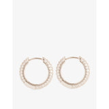 DARKAI hoop pavé earrings 18ct white gold-plated - British product