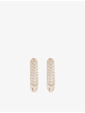 DARKAI hoop pavé earrings 18ct white gold-plated - British product
