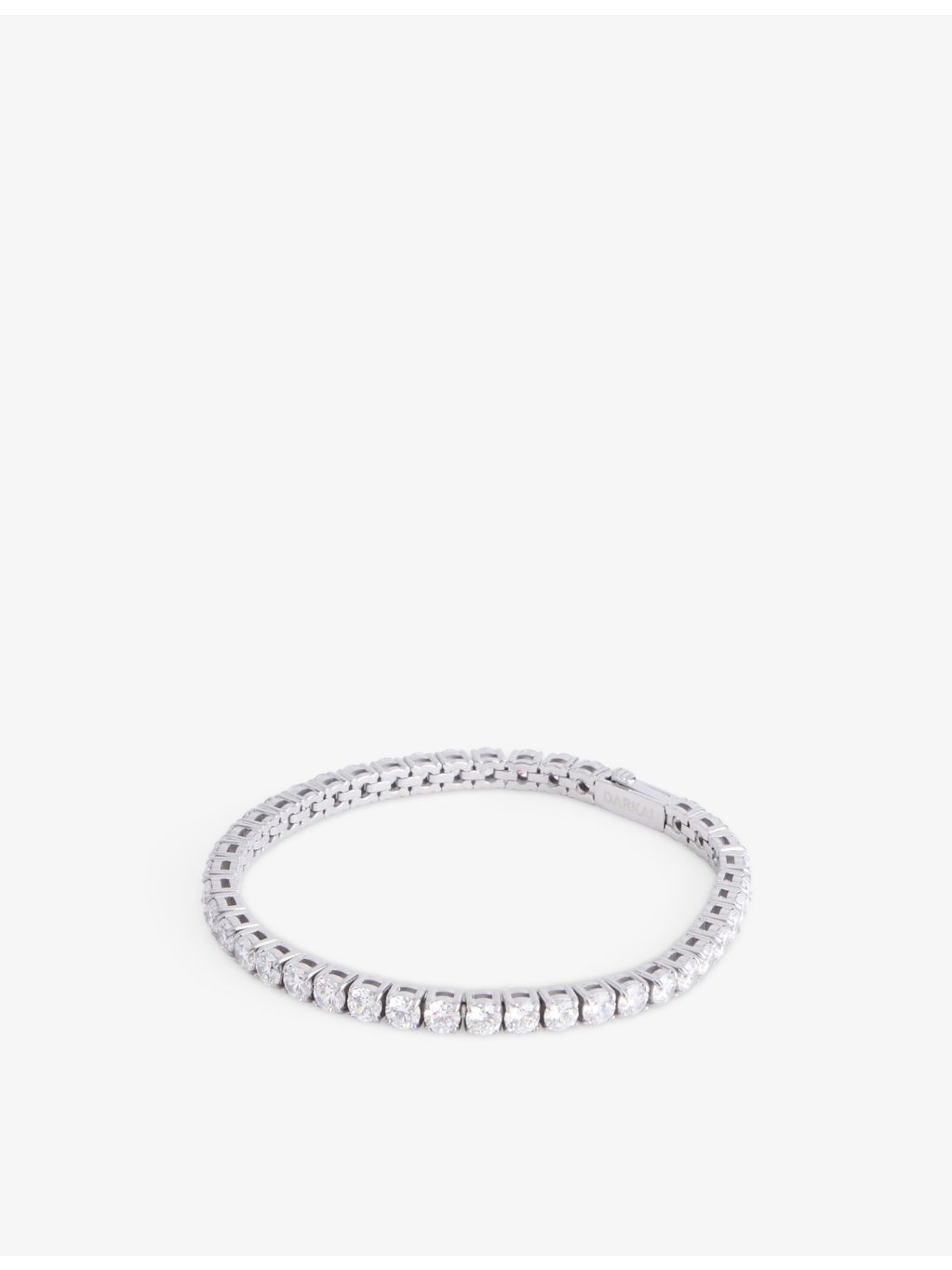 DARKAI tennis bracelet 18ct white gold plated pavé stones, UK version