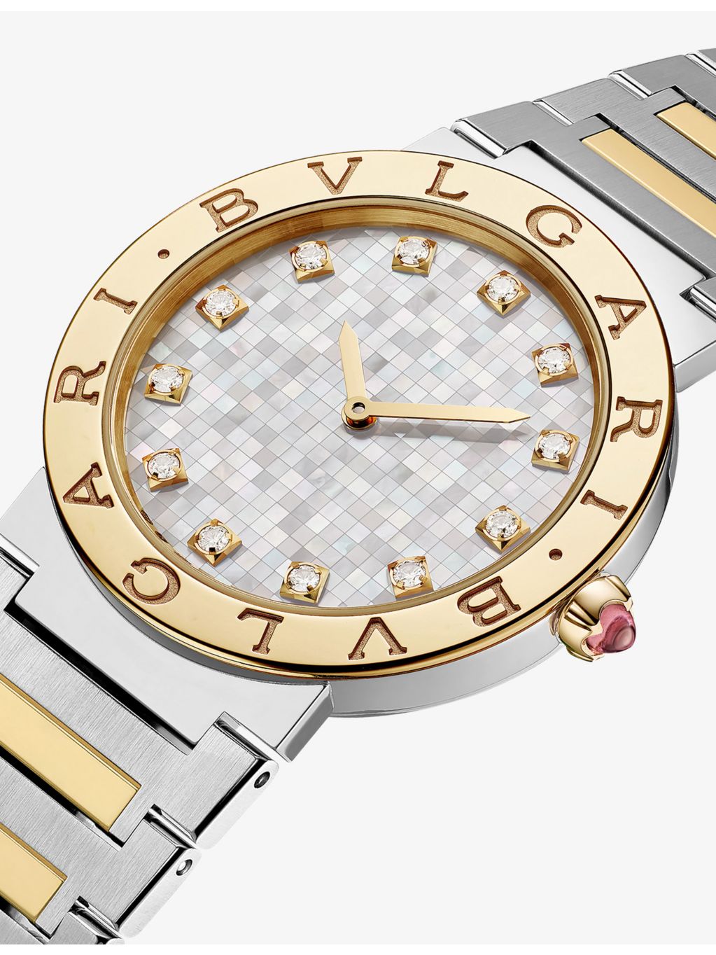 Bvlgari watch 33mm yellow gold stainless steel diamond, UK version