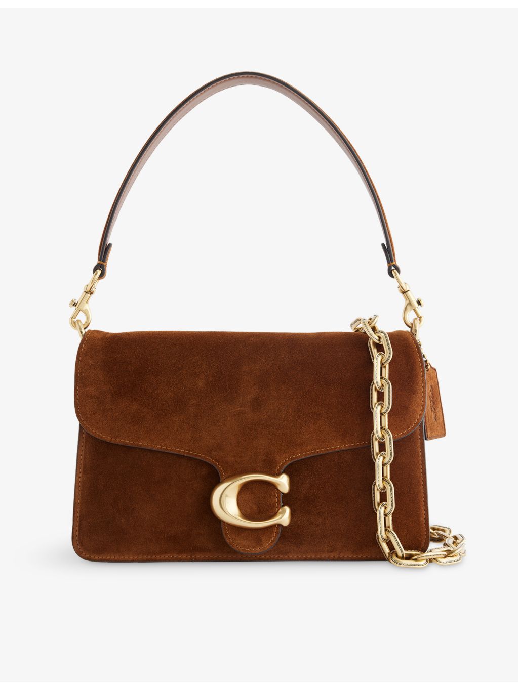 Coach shoulder bag two-compartment leather-suede, UK version