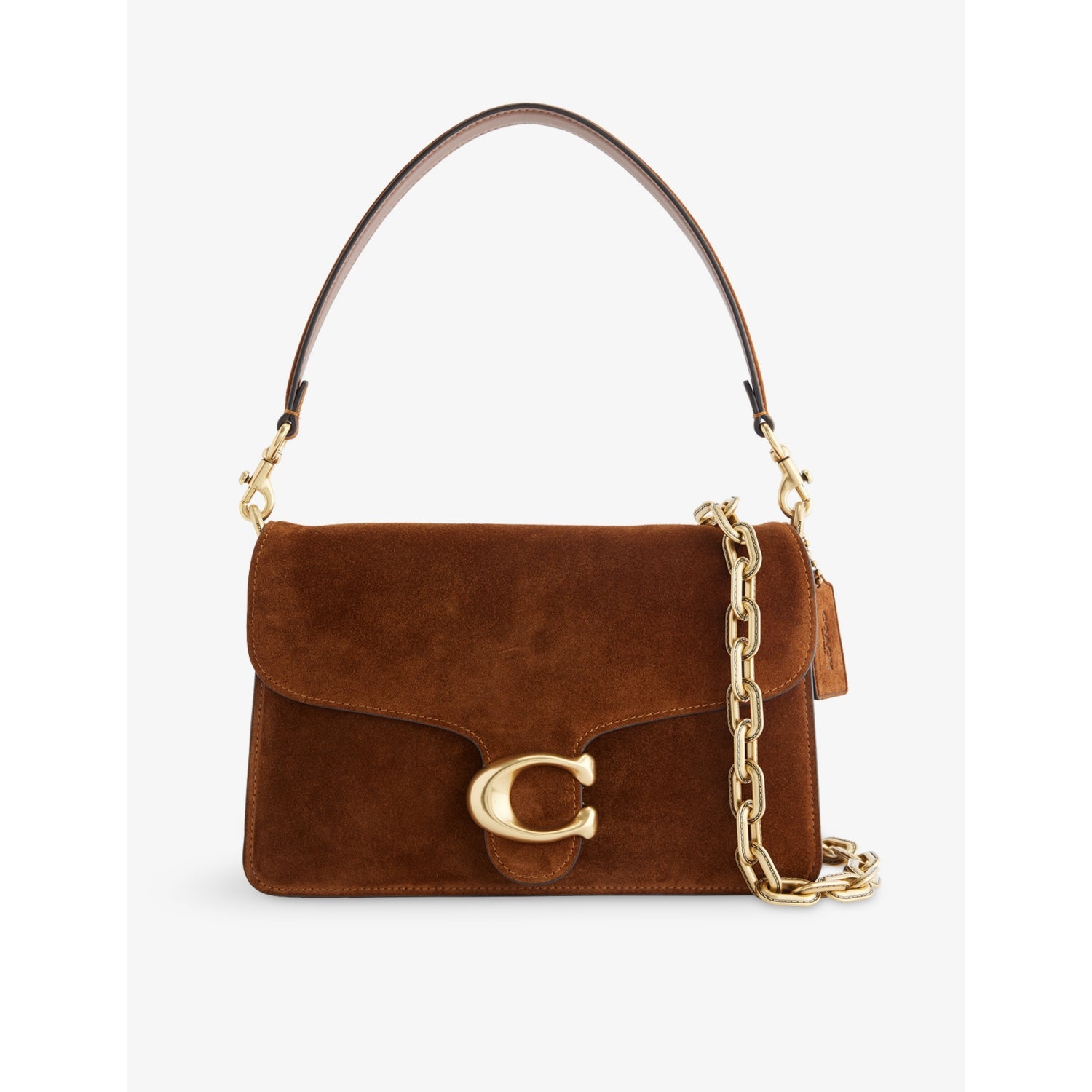 Coach shoulder bag two-compartment leather-suede, UK version