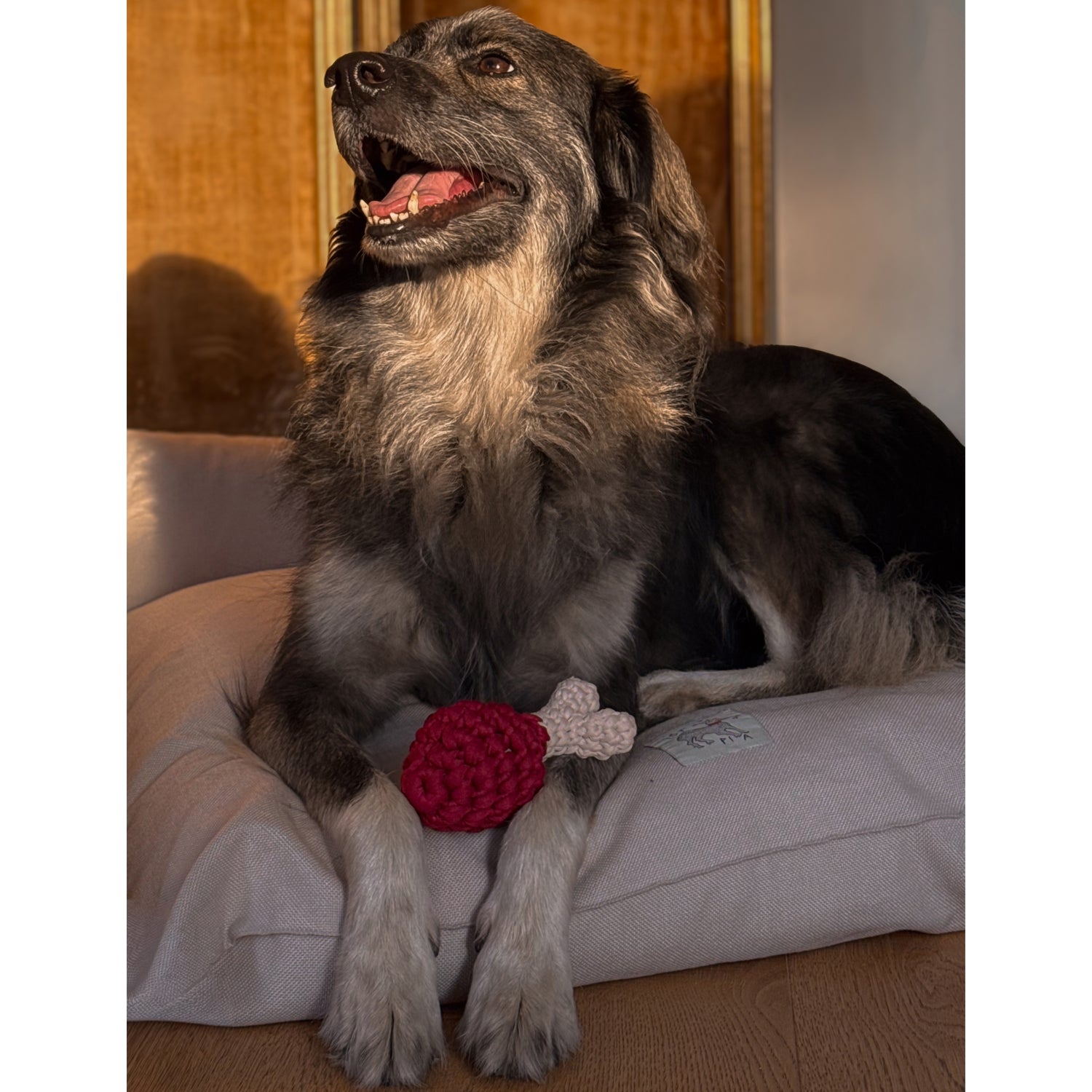 St. Pia drumstick fabric dog and cat toy, UK version