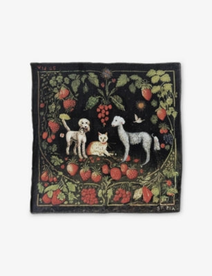 St. Pia Berry Bff cotton bandana for pets and humans, UK version