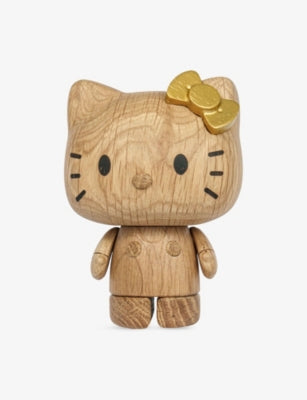 Boyhood x Hello Kitty small oak-wood figurine 13cm - British product
