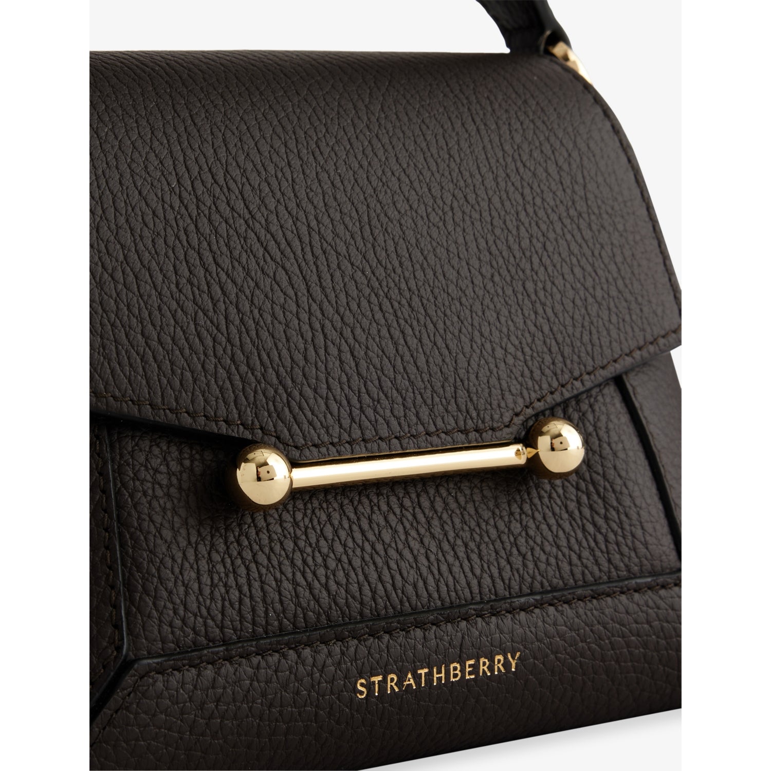 Strathberry Mosaic Nano leather top handle bag (British brand)