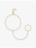 Phoria white topaz 18ct gold vermeil hand chain - British product