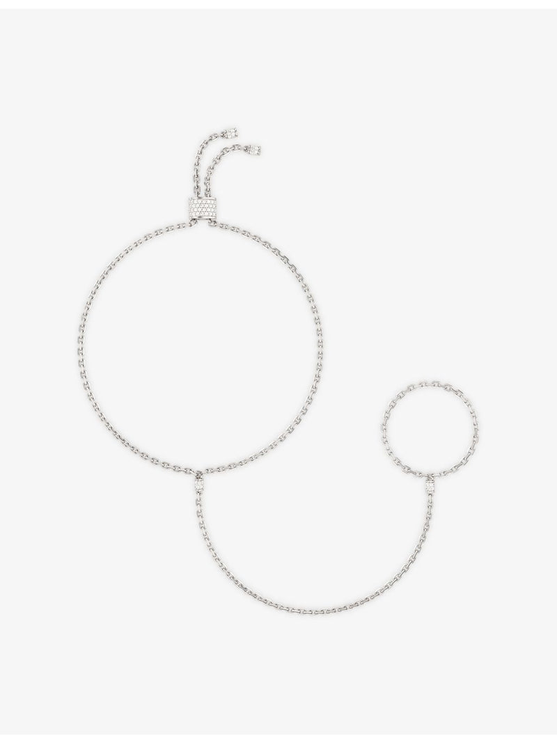 Phoria sterling silver topaz hand chain, UK version