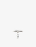 Phoria Mini Pierced Sterling Silver and Marquise-Cut White Topaz Drop Ring