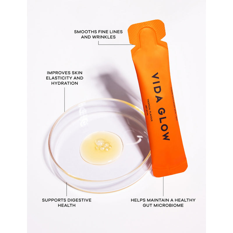 Vida Glow collagen liquid advance microbiome supplement 15 sachets - British product