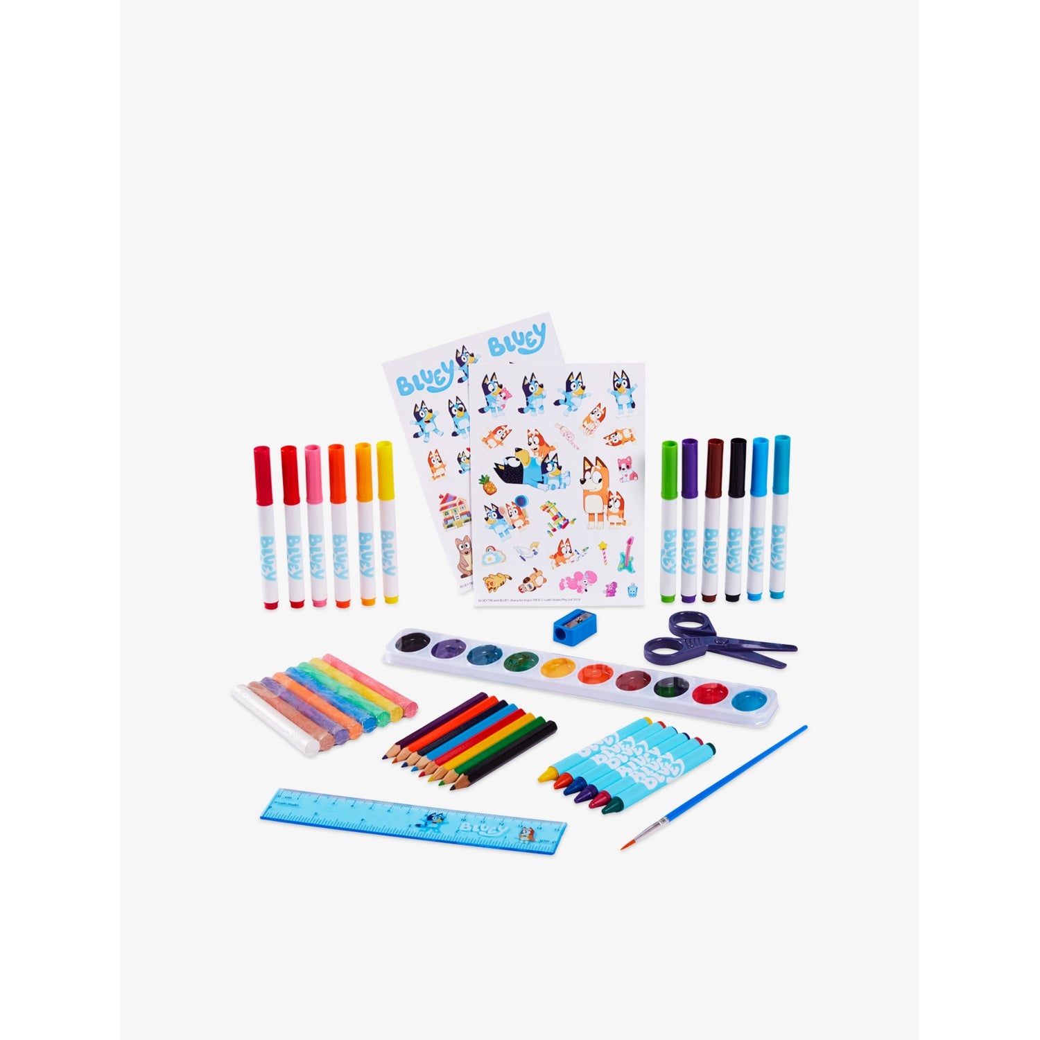 Bluey 50-piece art compendium kit with paints and carry case - British product