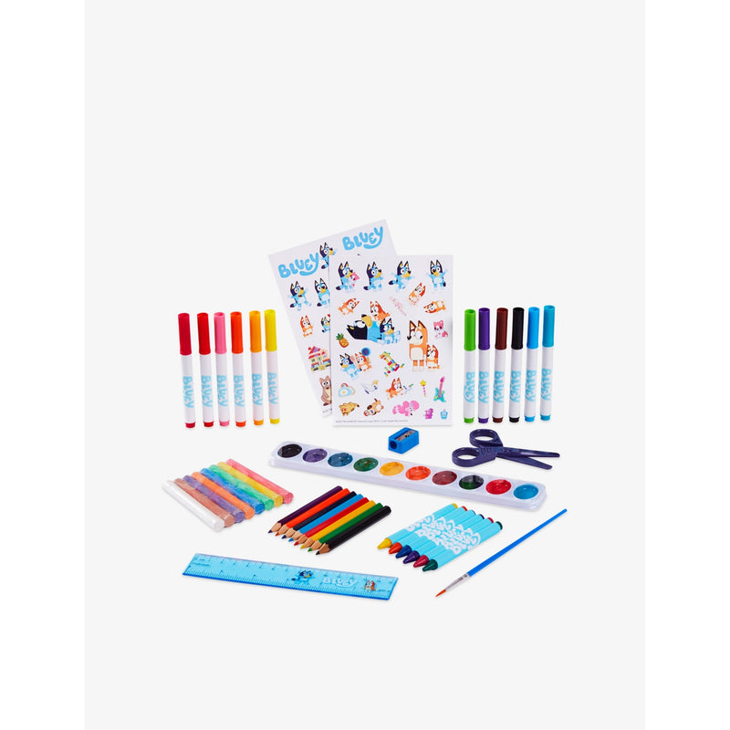 Bluey 50-piece art compendium kit with paints and carry case - British product