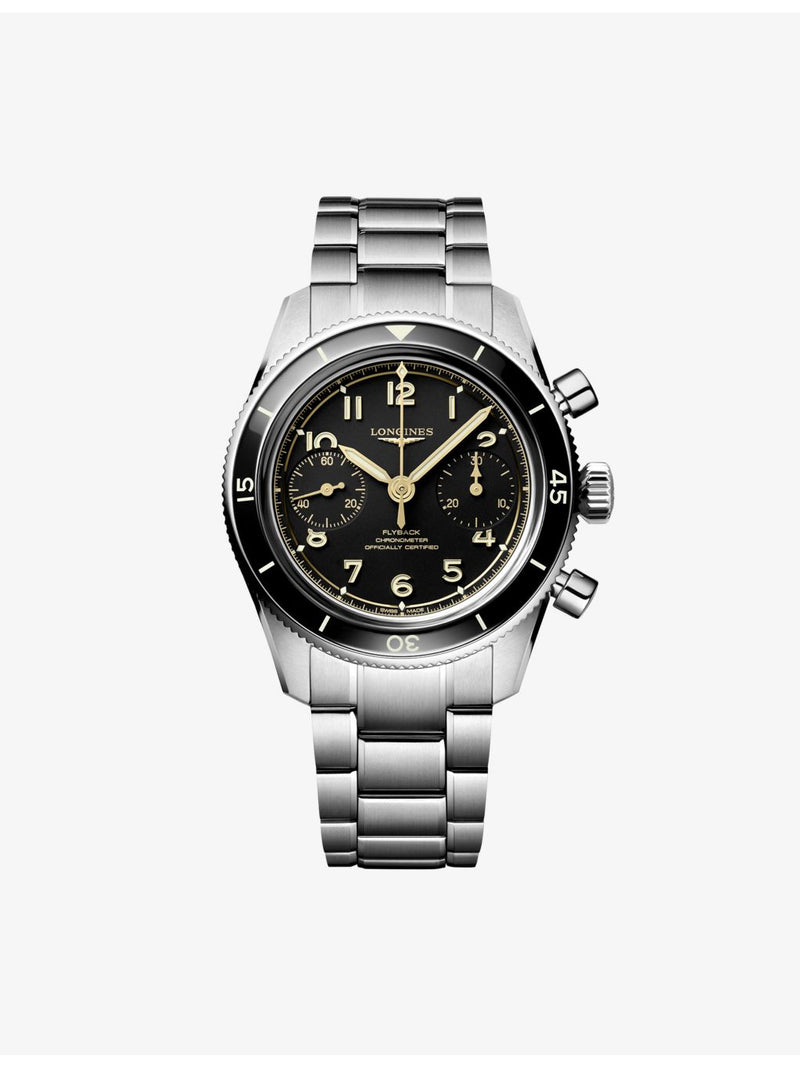 Longines Spirit Pilot Flyback 39.5mm stainless steel watch (British brand)