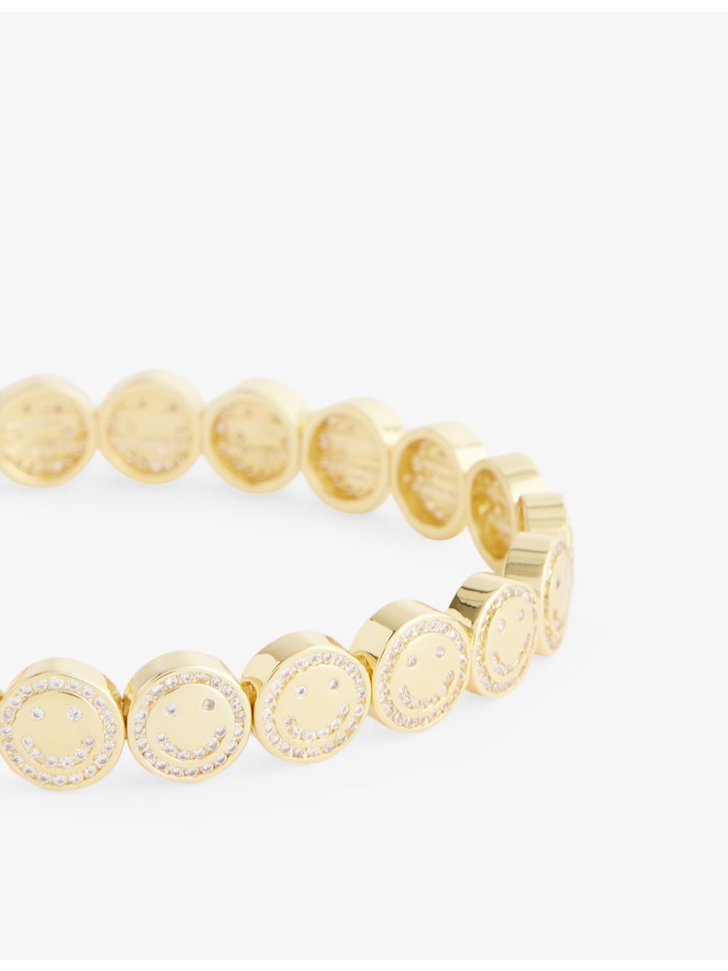 Lisa Gozlan Happy Face cubic zirconia bracelet 7in - British product