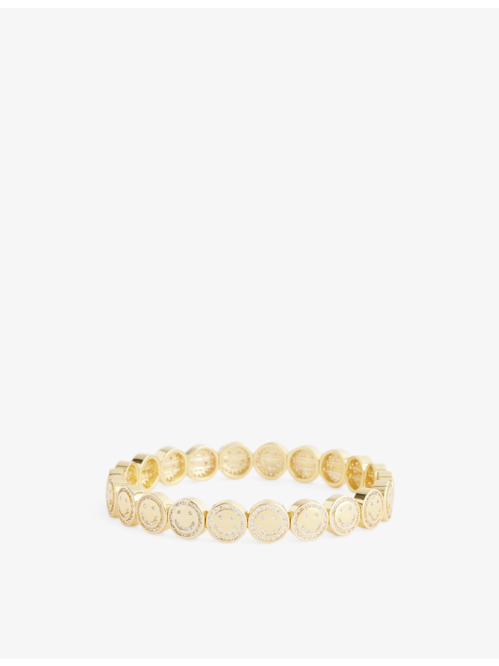 Lisa Gozlan Happy Face cubic zirconia bracelet 7in - British product