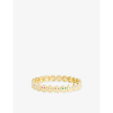 The Multi Gemstone Happy Face 18ct Yellow Gold-Plated Brass and Cubic Zirconia Bracelet - 6in