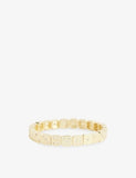Lisa Gozlan The Dice 18ct Yellow Gold-Plated Brass and Cubic Zirconia Bracelet 7in