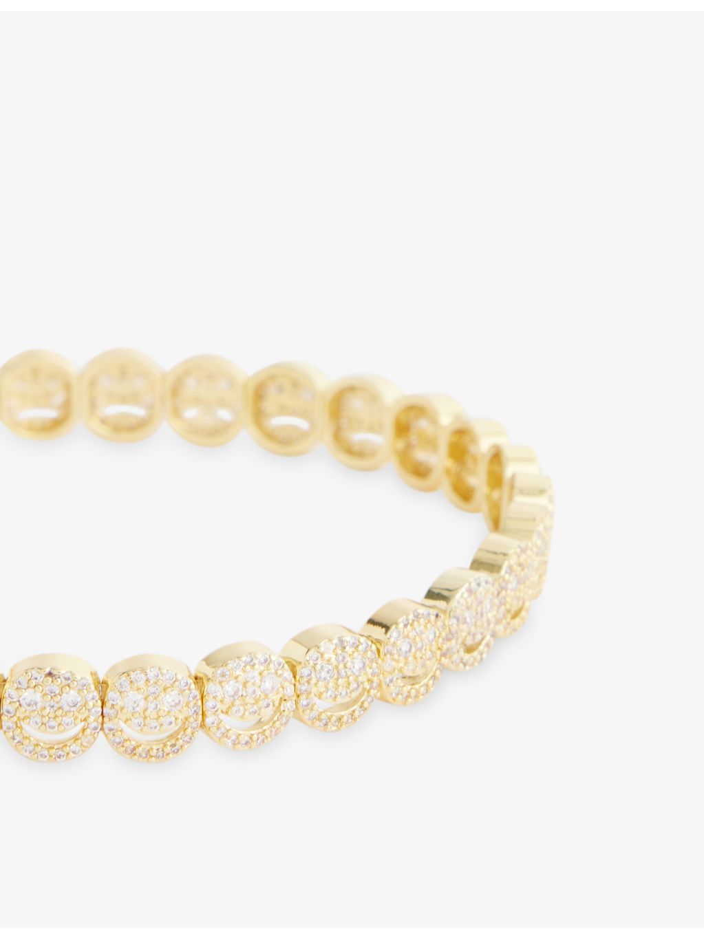 Lisa Gozlan Happy Face cubic zirconia bracelet 7in, imported from the UK