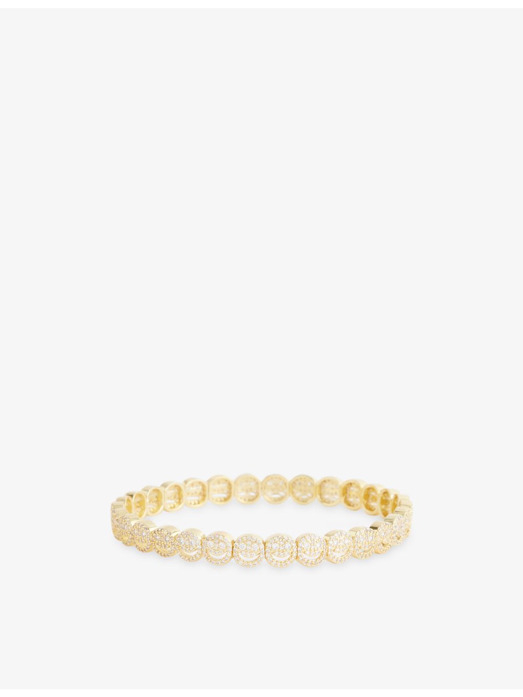 Lisa Gozlan Happy Face cubic zirconia bracelet 7in, imported from the UK