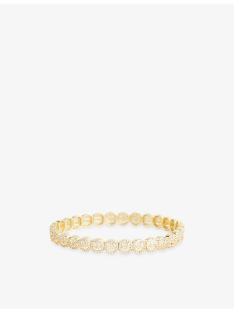 Lisa Gozlan Happy Face cubic zirconia bracelet 7in, imported from the UK