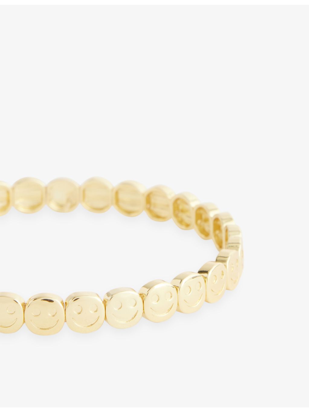 Lisa Gozlan happy face gold-plated brass bracelet, imported from the UK